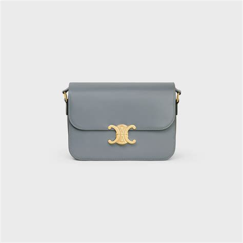 celine triomphe navy blue|CLASSIQUE TRIOMPHE BAG IN SHINY CALFSKIN .